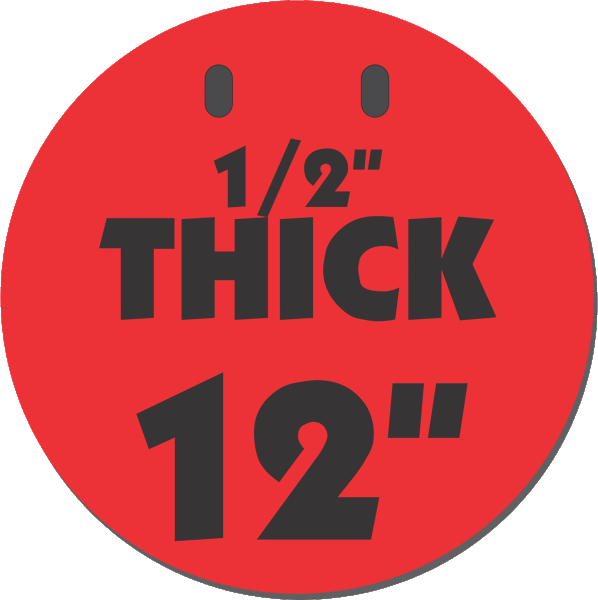 1/2" Thick AR500 Gongs from Range Rabbit Steel Targets Canada