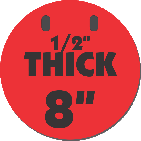 1/2" Thick AR500 Gongs from Range Rabbit Steel Targets Canada