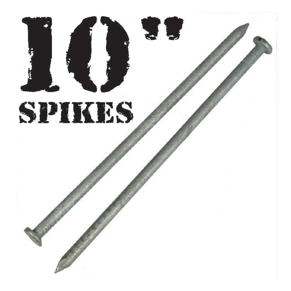 Includes 10" spikes