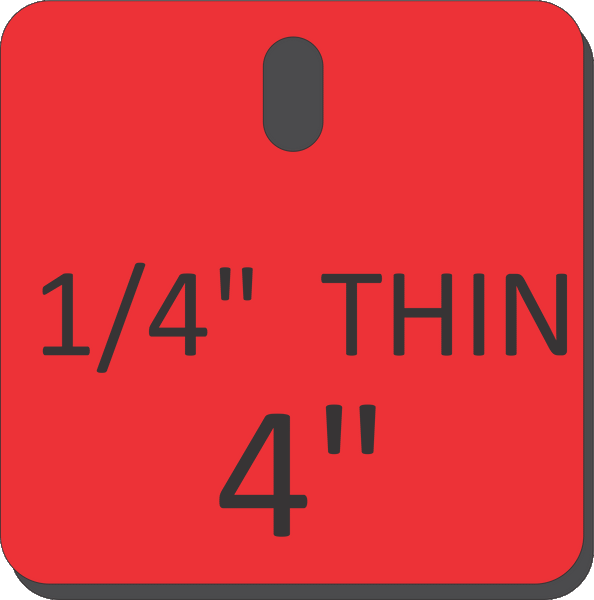 AR500 Square Gongs (THINNER 1/4")