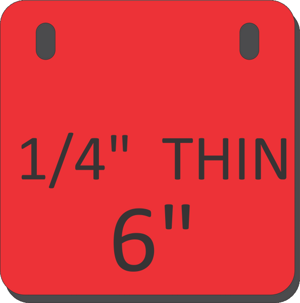 AR500 Square Gongs (THINNER 1/4")