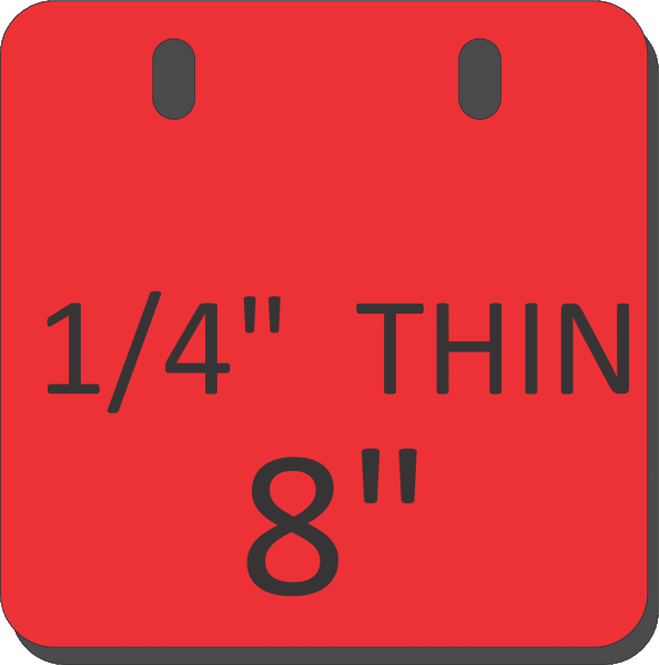 AR500 Square Gongs (THINNER 1/4")