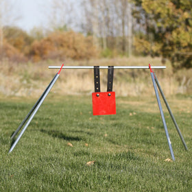Steel target rifle gong mounting system