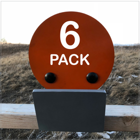 Six-pack of Hinged Fallback Target with stand. Plate Rack!